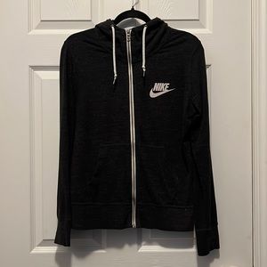Nike Zip up hoodie. Grey. Women’s Size Large.